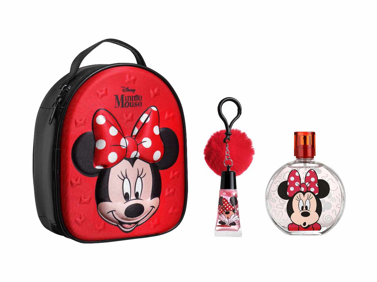 Minnie zainetto contenente edt 100ml, lipgloss e portachiavi