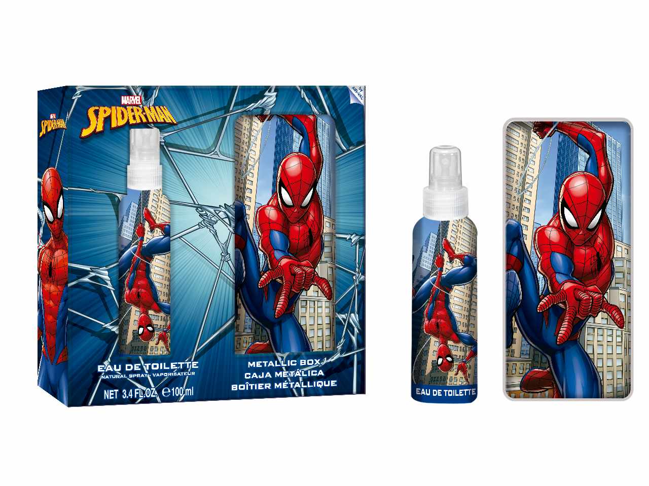 SET ASTUCCIO METALLICO spiderman