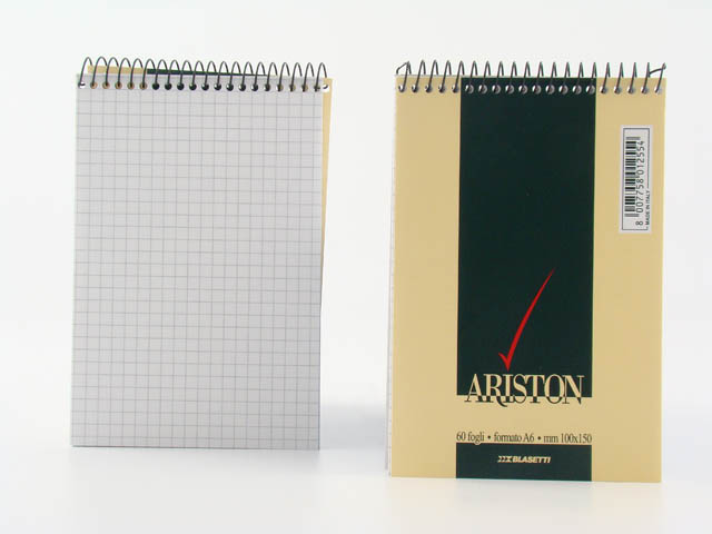 Offerta! BLOCCO NOTES ARISTON CON SPIRALE FORMATO A6 60 FOGLI