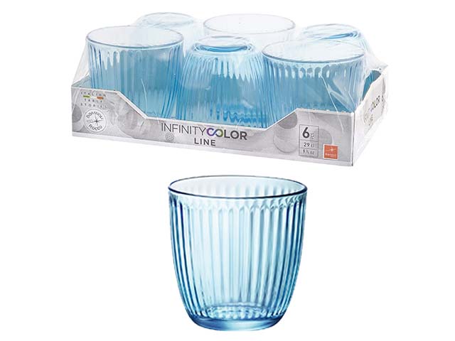 Bicchiere line acqua blue.6 pezzi 580502vna21990