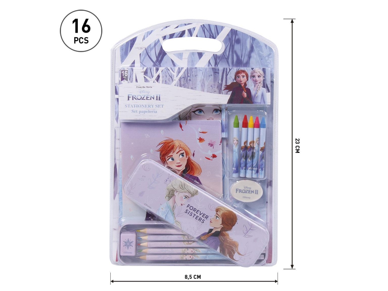 SET CANCELLERIA BAMBINI 5 pz set scuola congelato II, auto, puffi