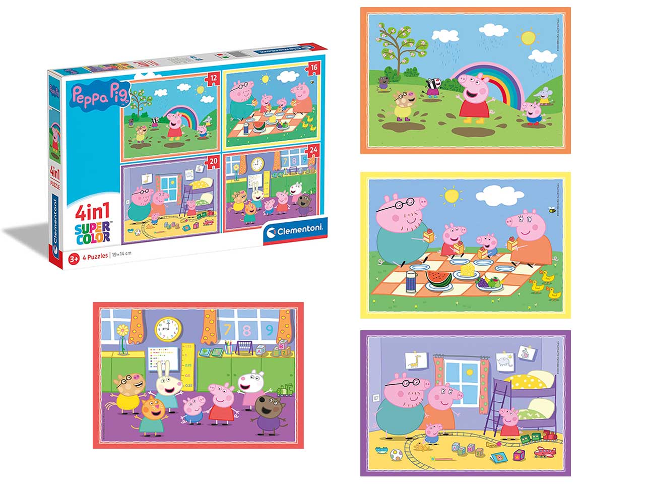 Puzzle 4 in 1 peppa pig