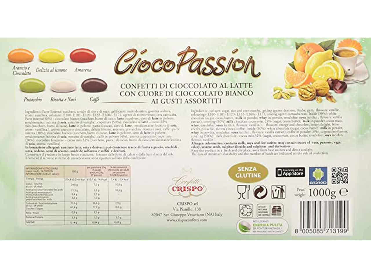 CONFETTI CIOCOPASSION CRISPO GUSTI ASSORTITI CIOCCOLATO BIANCO