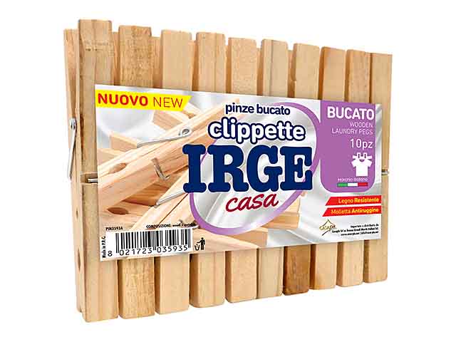 MOLLETTE BUCATO LEGNO 10pz 4014