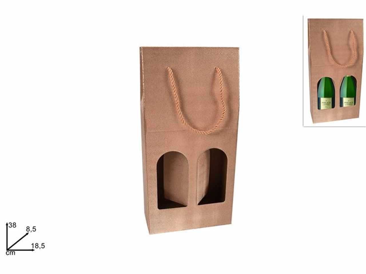 Borsa porta bottiglie 4 posti Inbriaghea in pelle marrone 445627