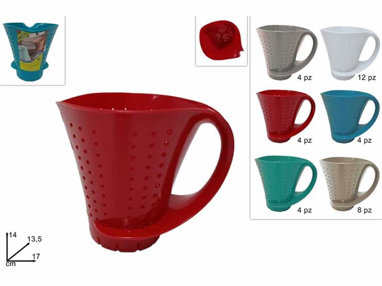 MIDI SCOLAPASTA 30CM IN PLASTICA ROSSO