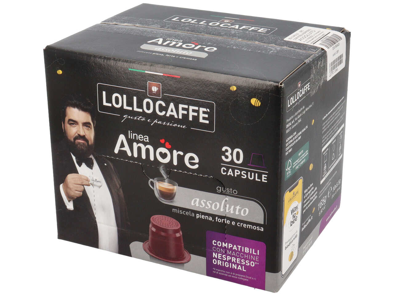 Lollocaffe' passione espresso 30 capsule miscela argento
