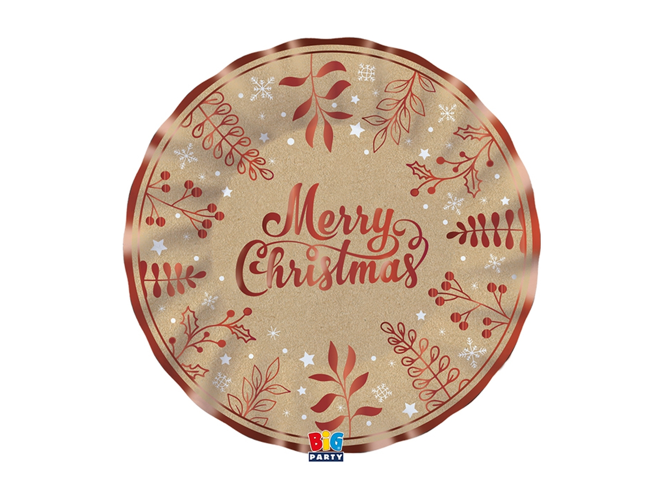 Piatti 25cm kraft xmas la confezione comprende 6 piatti