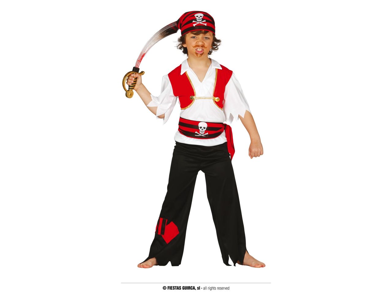 Costume da pirata da bambino taglia 7-9 anni