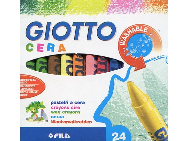 Colori a cera a cera colori assortiti D 9 mm Giotto