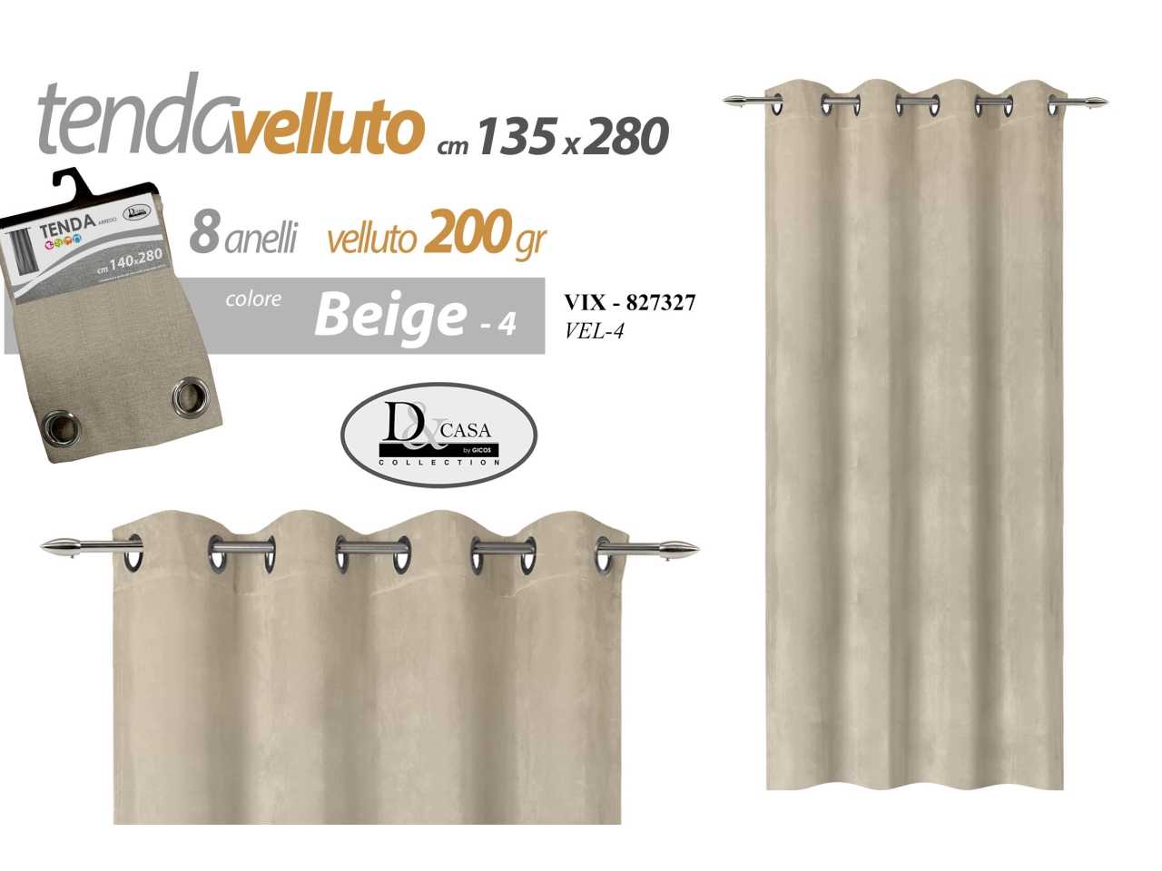 Asta per tenda 120-220cm pvc 788260