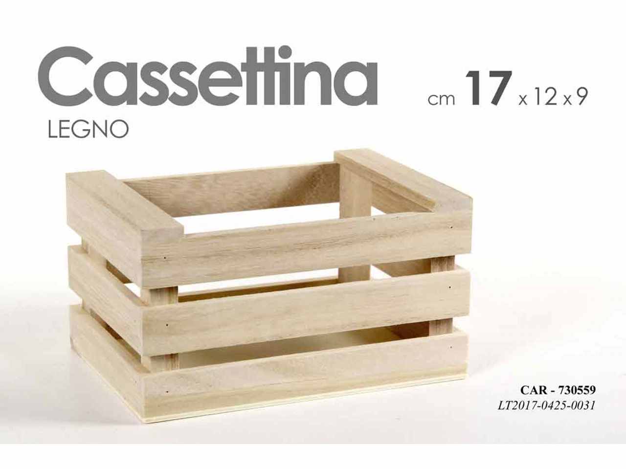 CASSETTA LEGNO NATURALE 17x12x9