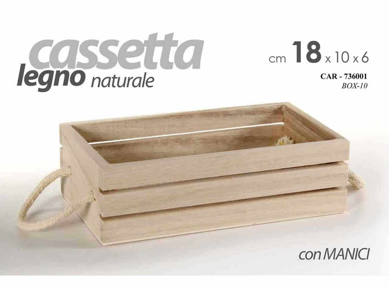 Cassettina in legno bianca - 27x13 cm, Shop online ceste per