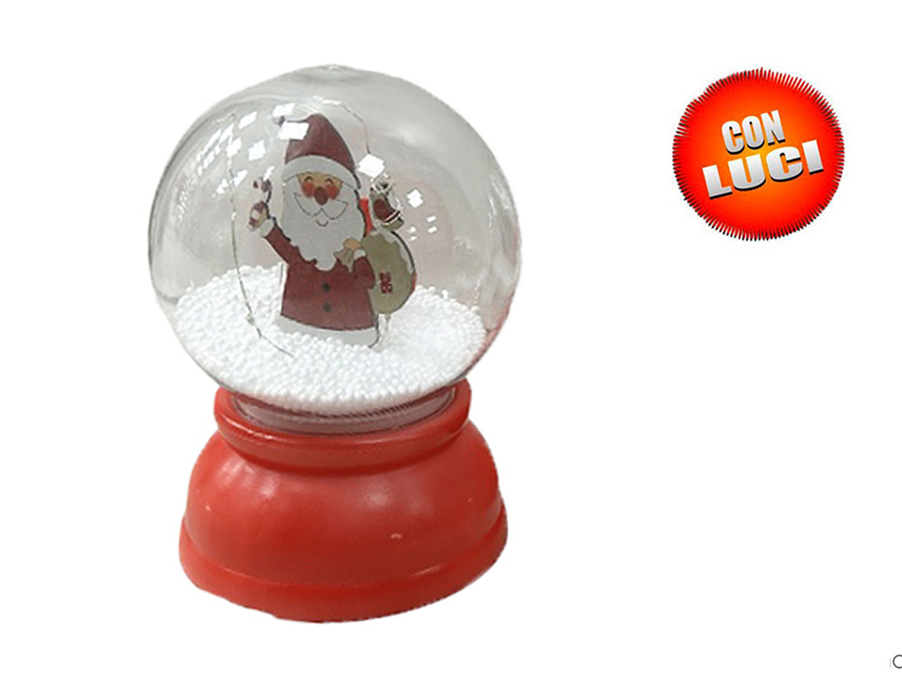 Sfera di neve con Babbo Natale