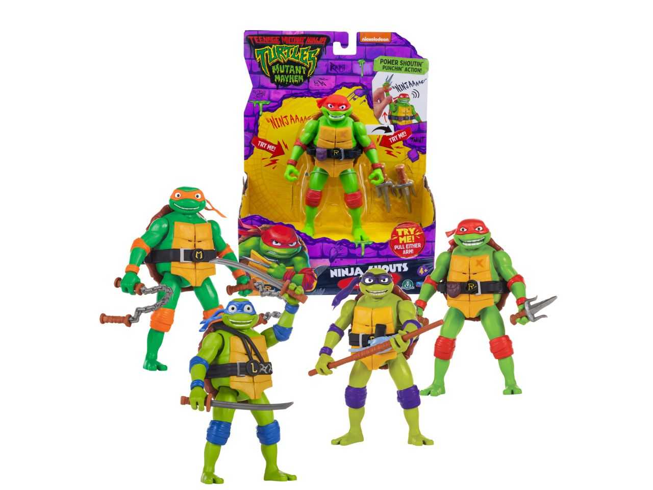 TARTARUGHE NINJA Personaggi Base 11cm Teenage Mutant Ninja Turtles TMNT 