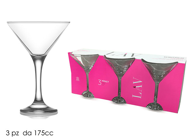 Bicchiere cocktail 3 pezzi 680507b