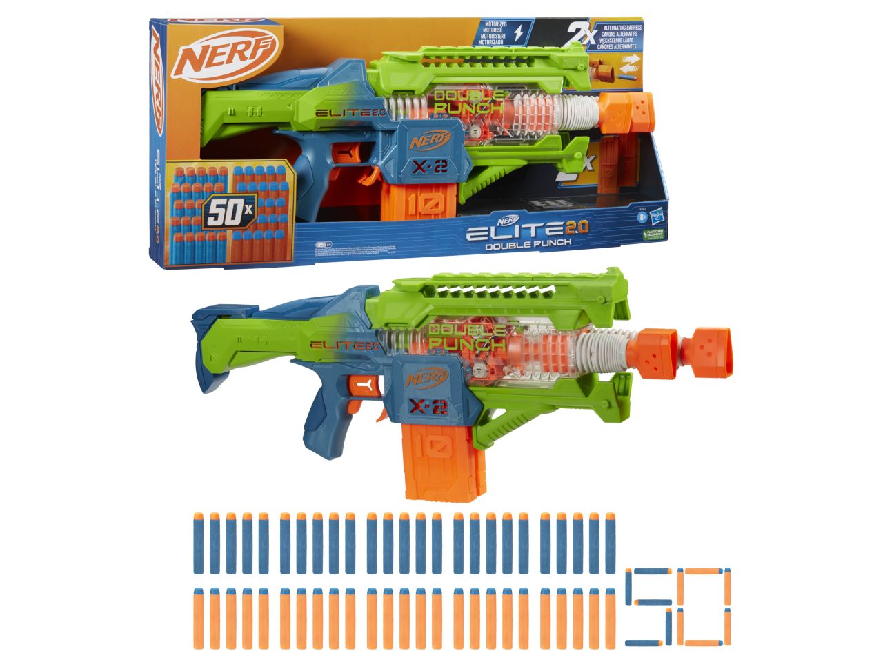 Nerf elite 2.0 double punch fucile giocattolo Agrusti.eu