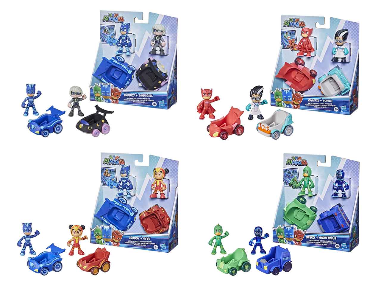 PJ Masks - Super pigiamini, Hero and Villain, set di action figure - PJ  Masks