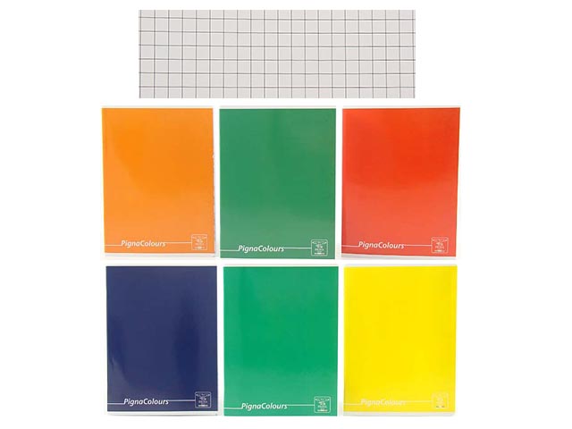 Quaderno pigna colours formato A5 80gr 42 fogli rigatura 5m - la confezione  comprende 3 quaderni