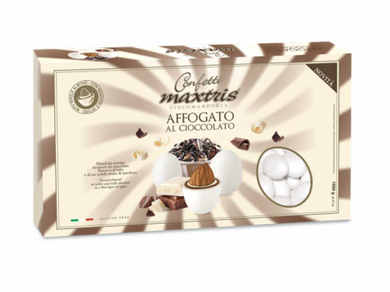 Confetti Buratti bianchi ciocomandorla al cioccolato fondente Noir