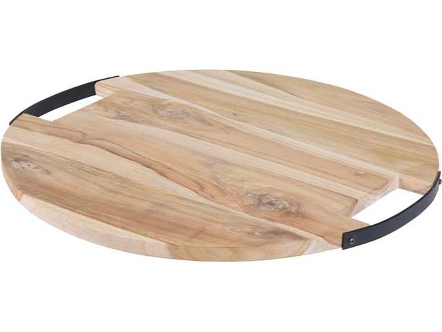 TAGLIERE TEAK+METALLO 39cm J11200260