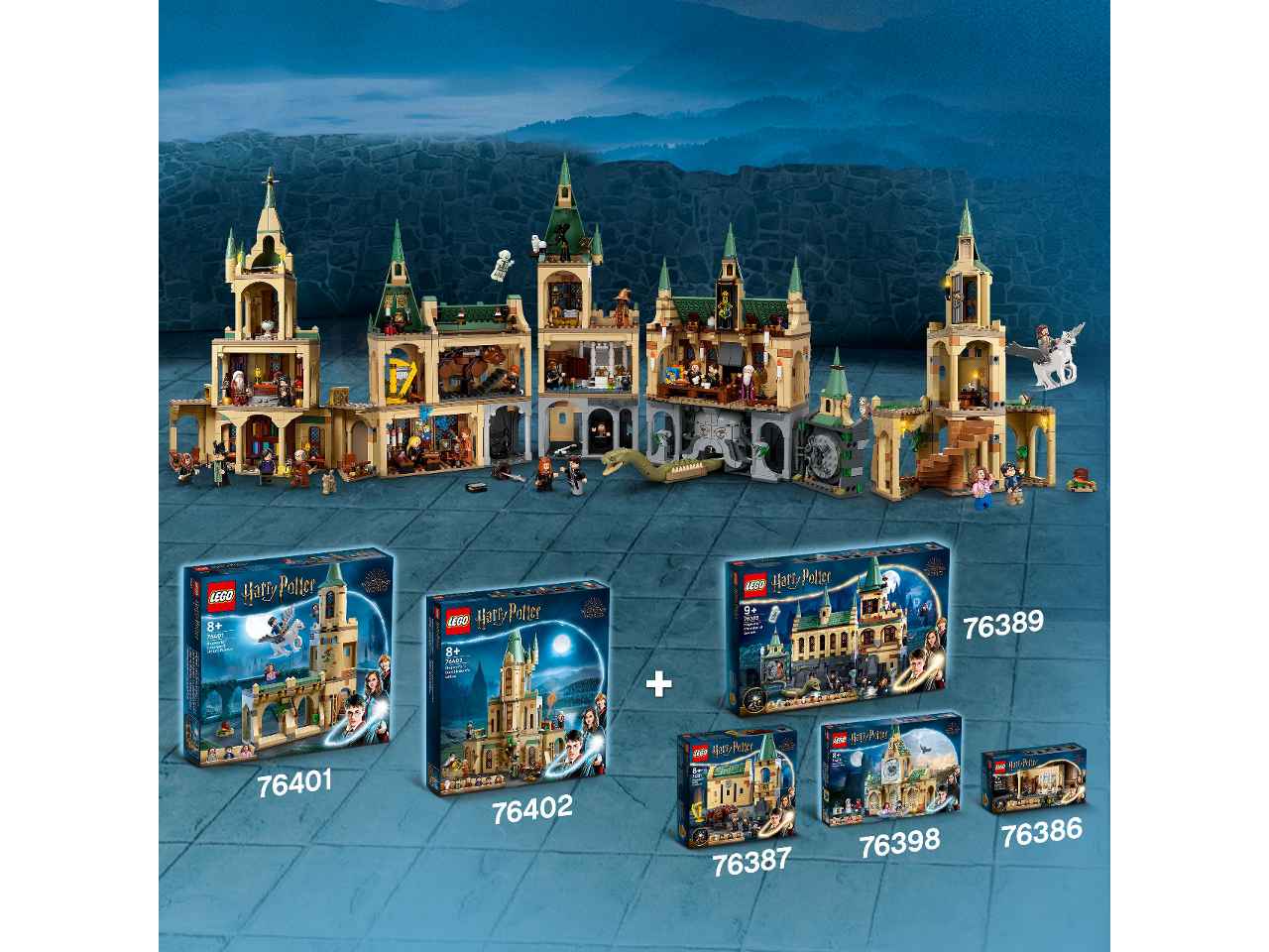 Lego Harry Potter - Cortile di Hogwarts: il salvataggio di Sirius - LEGO  76401 Castello e l'Ippogrifo Fierobecco ANNI