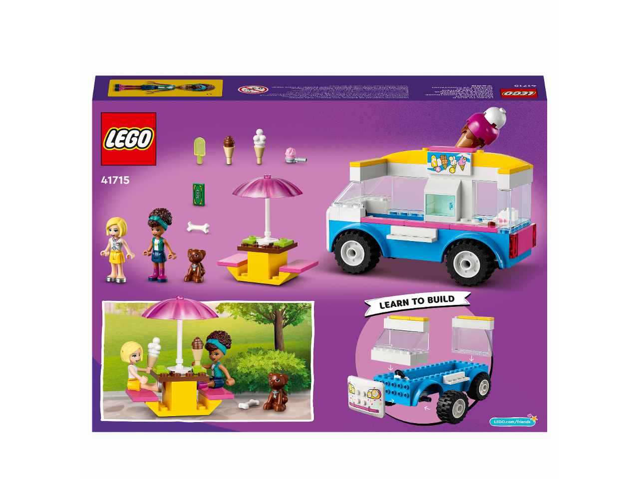 LEGO Friends 41715 Il Furgone dei Gelati, Set con Gelato e Cane Giocattolo,  con Mini Bamboline