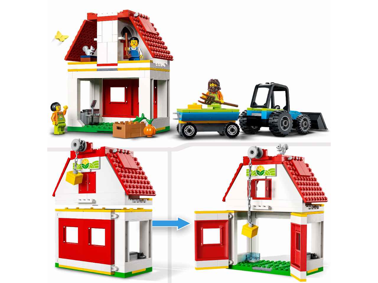 LEGO 60346 City il Fienile e Animali da Fattoria, Set con Trattore