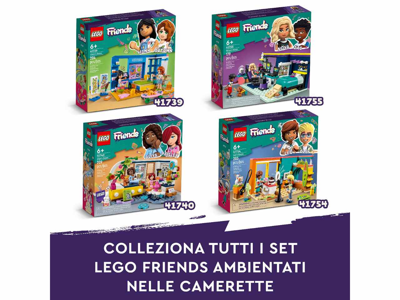 LEGO Friends La Cameretta di Nova, Camera da Letto a Tema Videogiochi,  Giochi per Bambini dai 6 Anni da Collezione con Personaggi 2023 Zac e Cane  Pickle, Piccolo Regalo 41755 : 