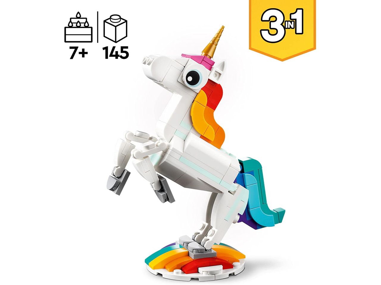 Grafica unicorno e figlio in stile Lego · Creative Fabrica