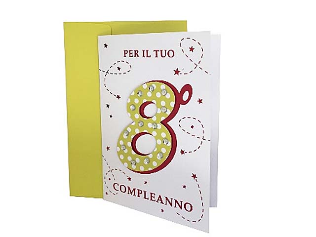 Biglietto Celebrativo Dell'8° Anniversario Buon Compleanno