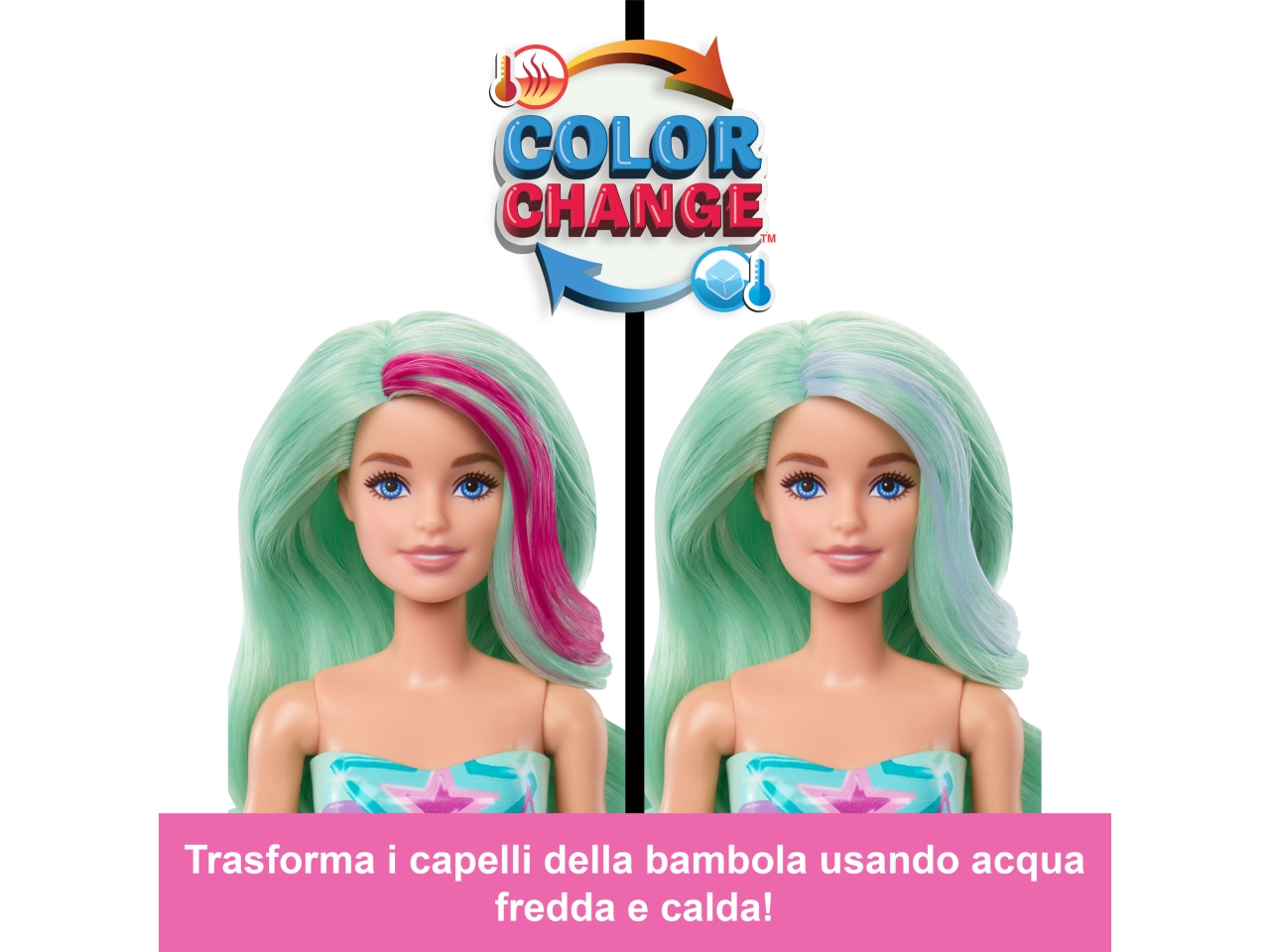 Barbie Color Reveal Serie Sirena assortimento bambole con corpetto cambia colore 6 accessori a sorpresa da scoprire inclusi giocattolo per bambini 3 anni HRK12 Agrusti.eu