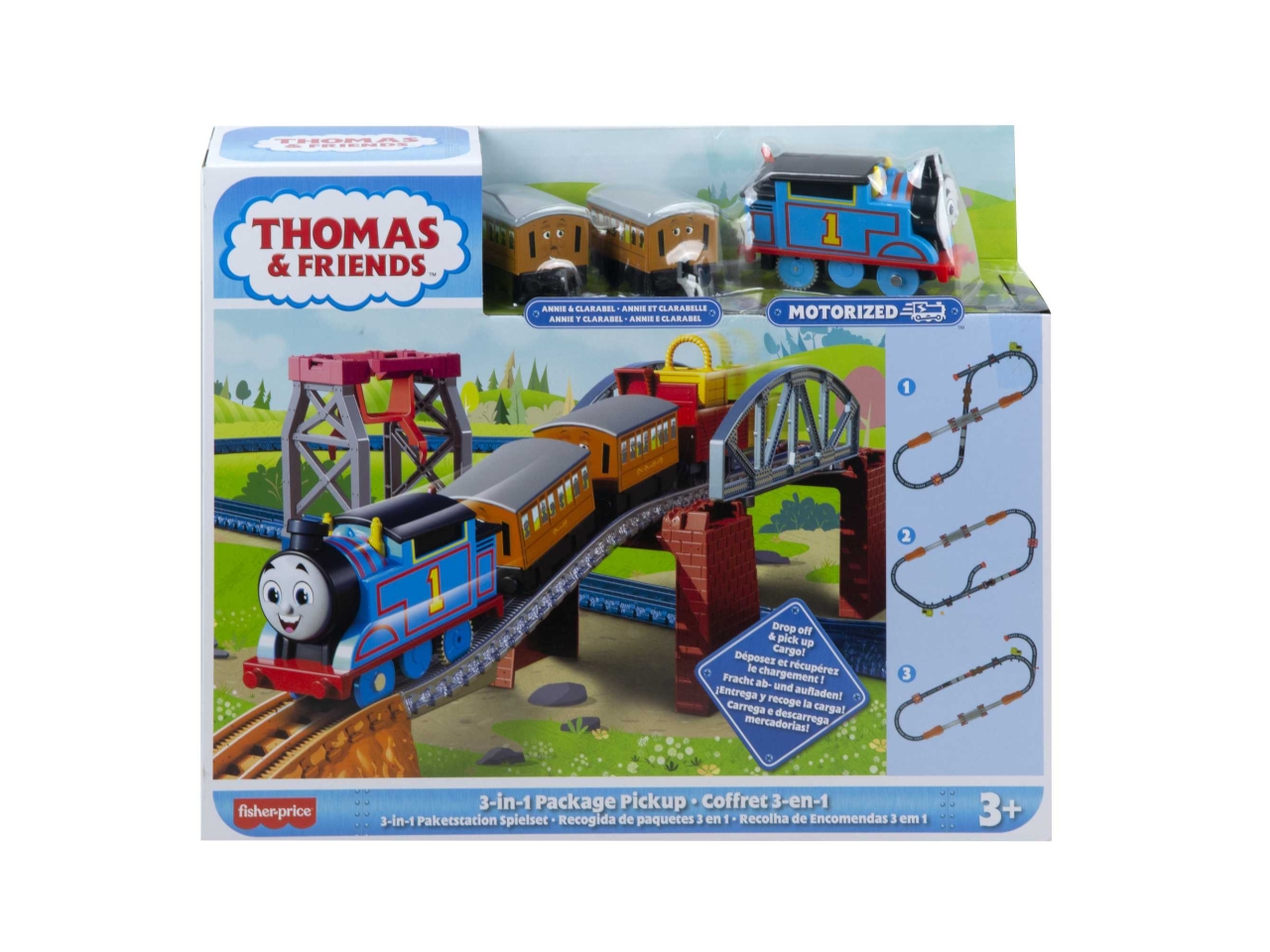 Playset con trenini Il Trenino Thomas Fisher Price Thomas Friends 3 in 1 Package Pickup giocattolo per bambini 3 anni Mattel Agrusti.eu