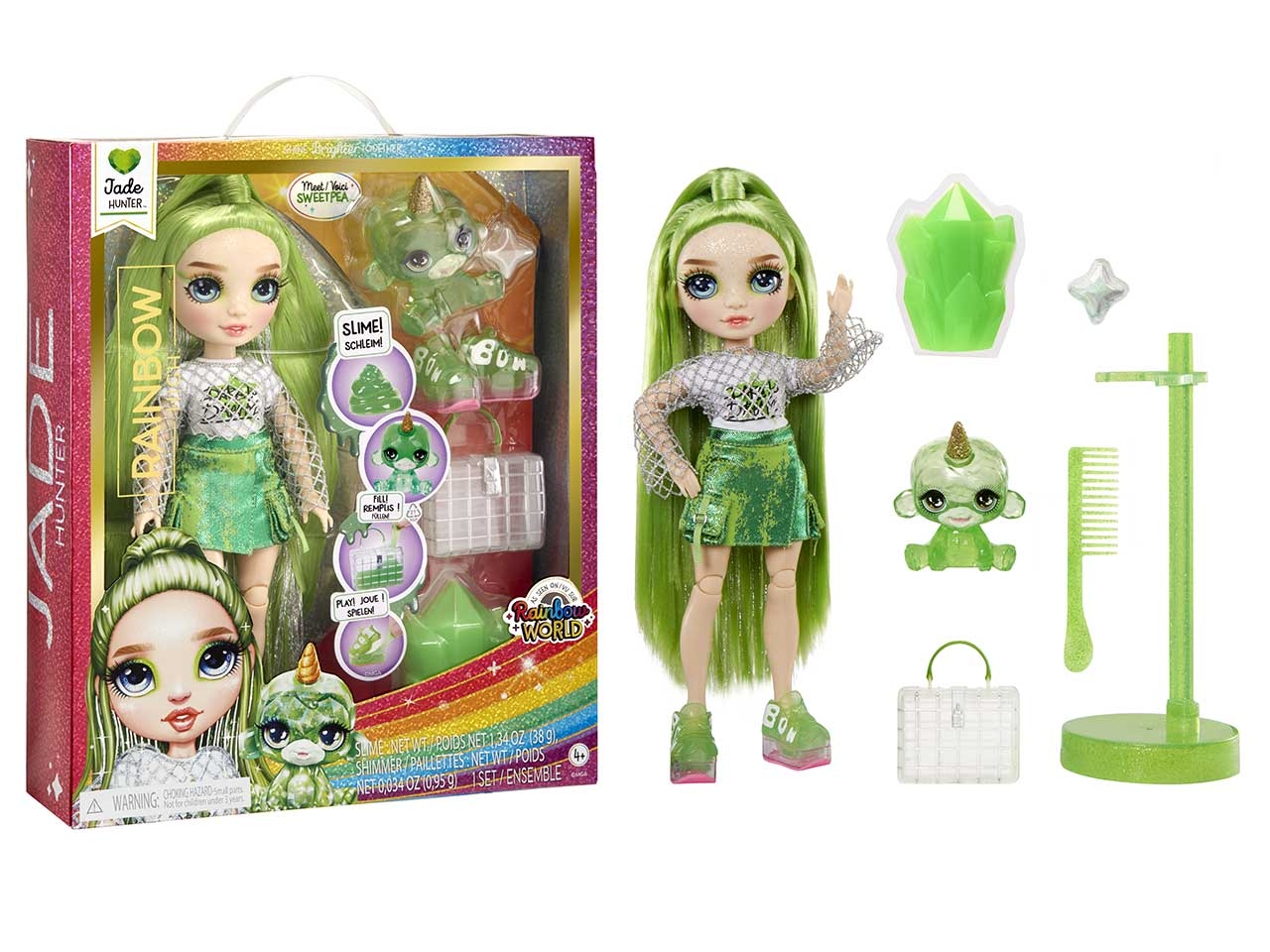 Classic rainbow fashion doll- jade verde