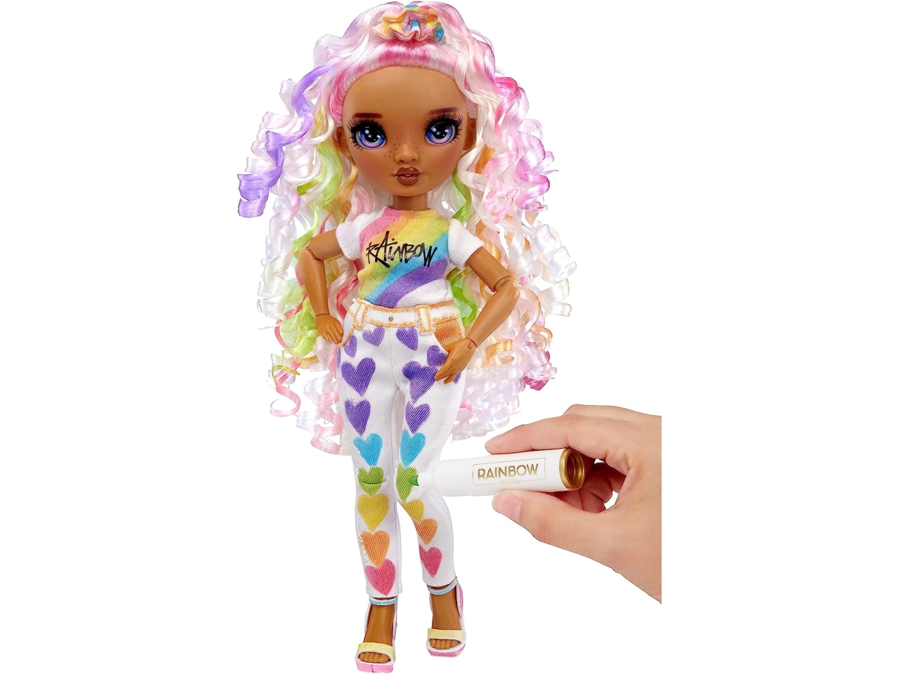 Rainbow high color & create fashion doll - purple eyes