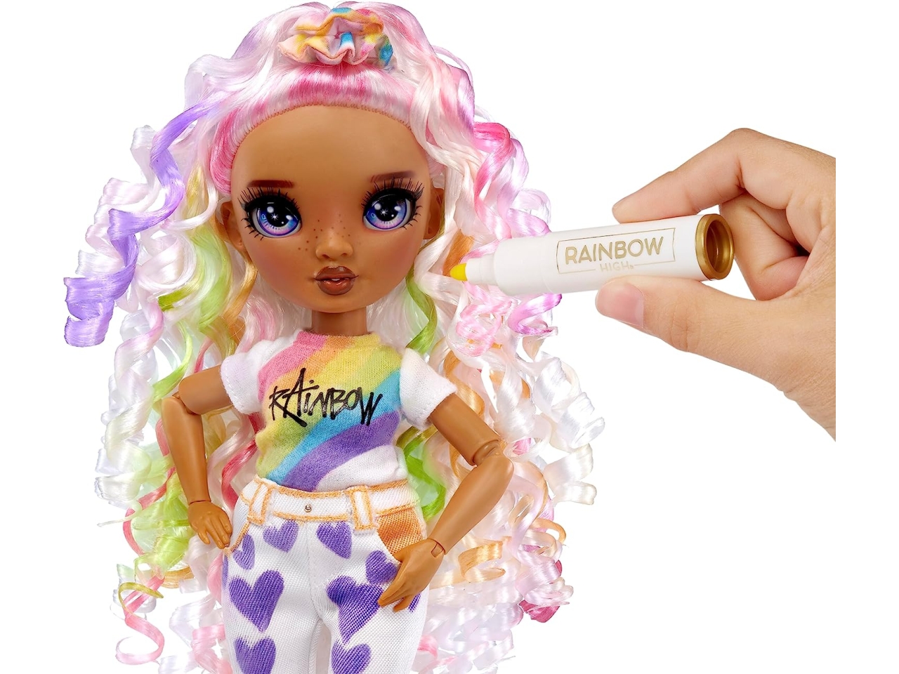 Rainbow high color & create fashion doll - purple eyes