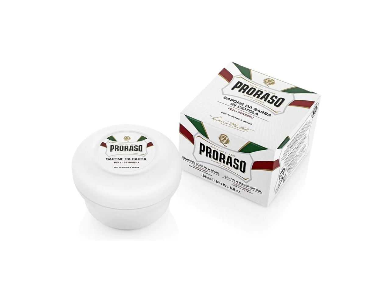 SAPONE DA BARBA PRORASO IN CIOTOLA EMOLLIENTE E LENITIVO 150 ml