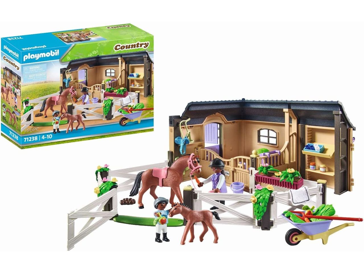 Playmobil e la fattI Pony saltano! Costruire la stalla di Plaoria – box per  cavalli 