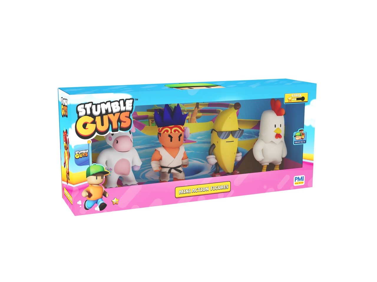 Stumble guys action figure misura 8cm 4 personaggi