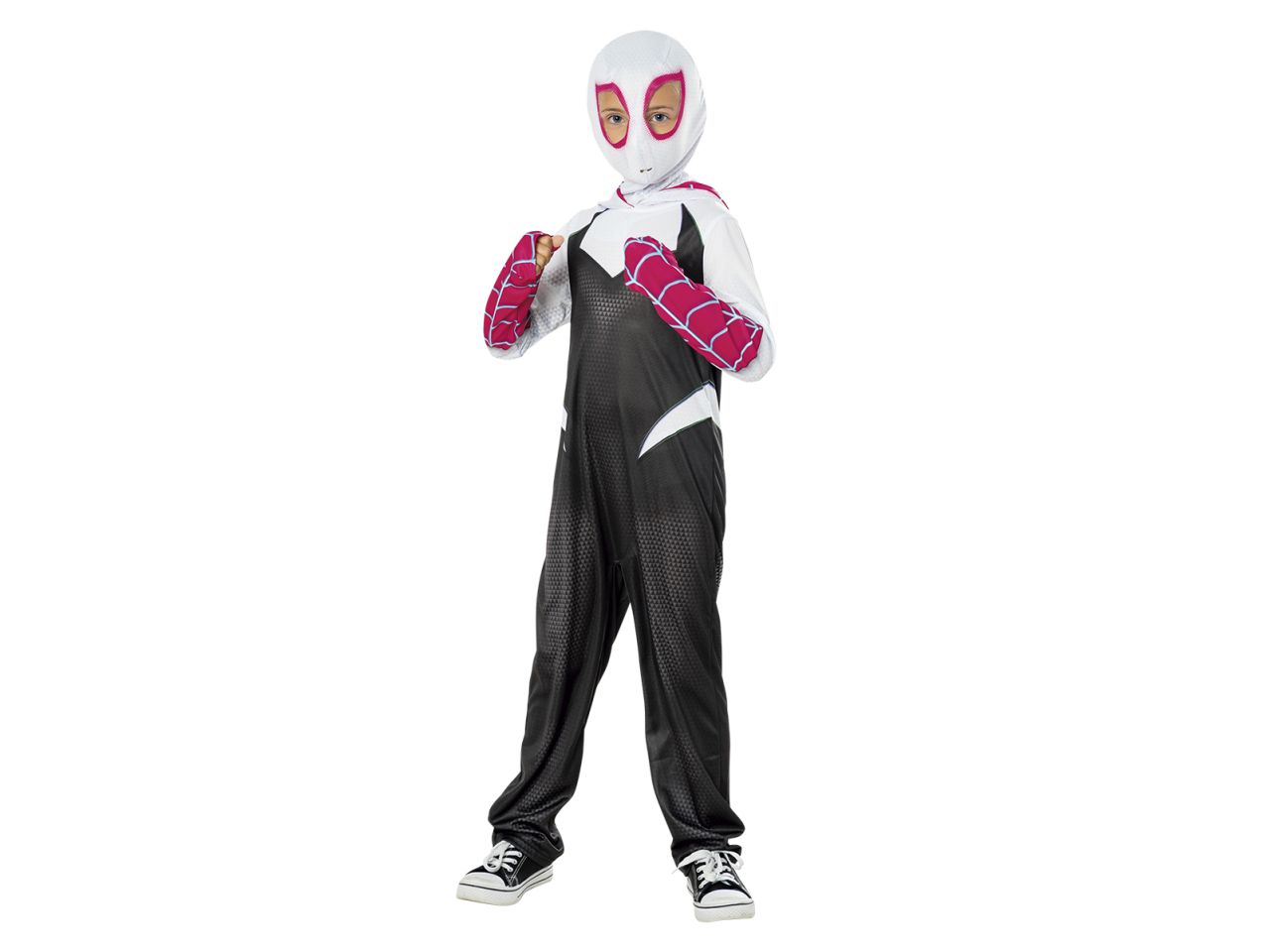 Rubies Costume Spider Gwen Classic per bambina, Tuta stampata con cappucio,  copristivali e maschera, Ufficiale Marvel per Carnevale, Halloween, Cosplay  e Natale 