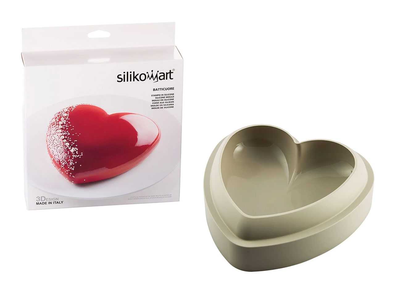 Stampo in silicone a forma di cuore tridimensionale - Stampo Batticuore