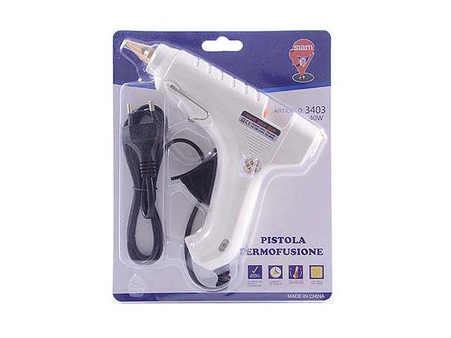 Pistola a caldo wiler colla a caldo 15w per colla stick da 11 mm colore  nero 155x30x140 mm