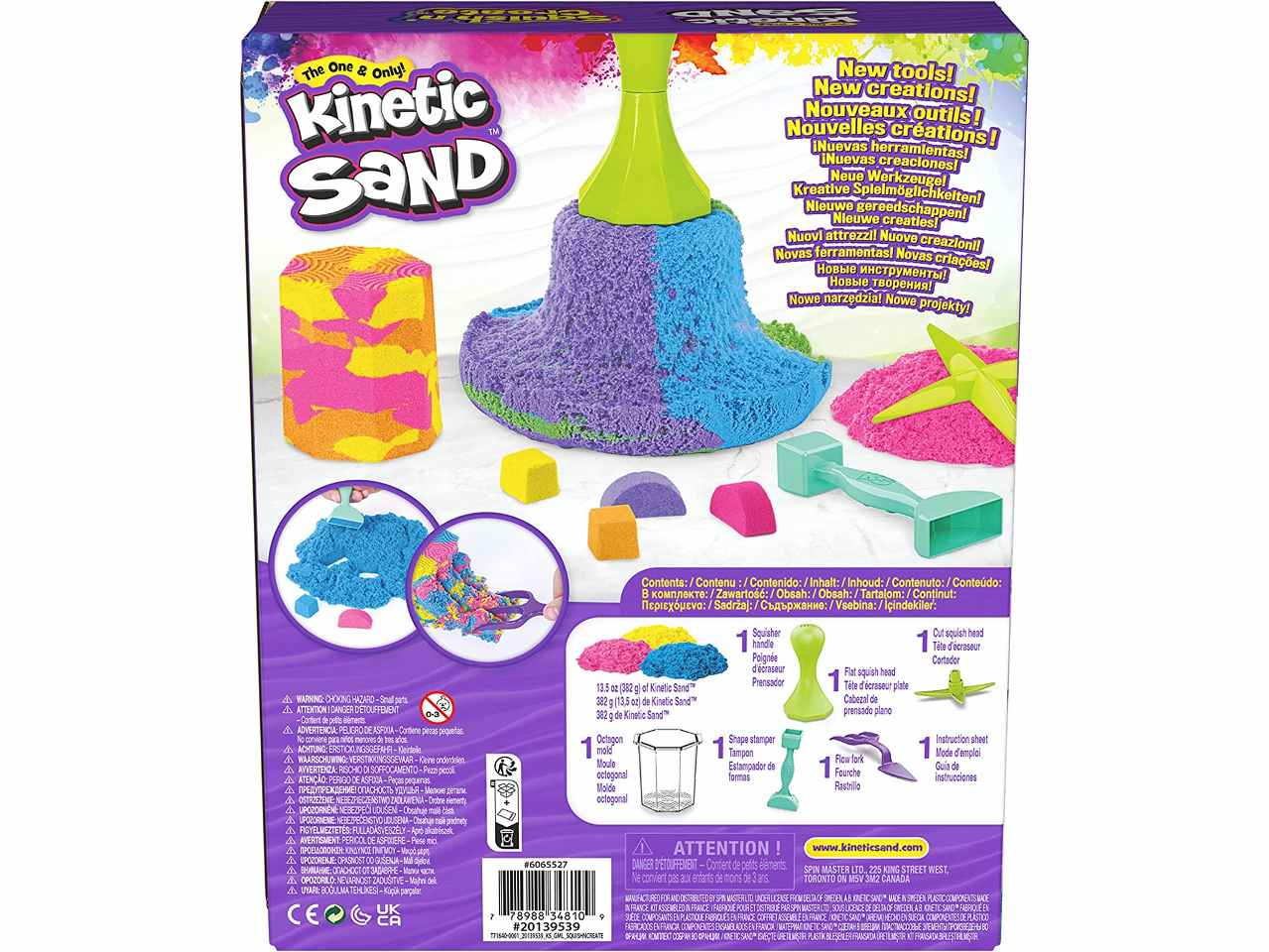 Kinetic sand playset squish n'create