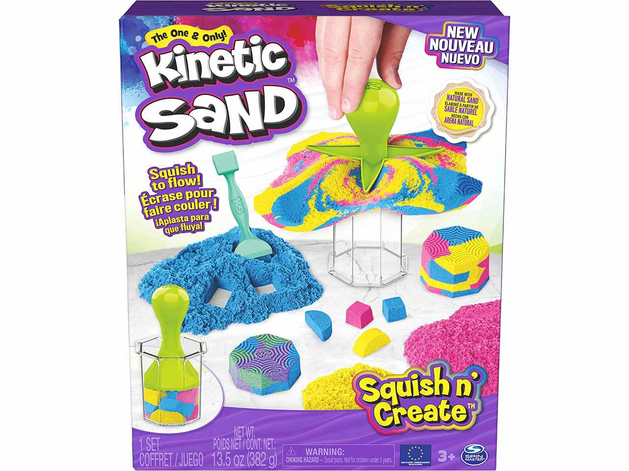 Kinetic sand playset squish n'create