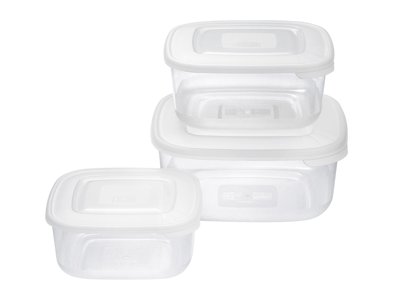 Tontarelli frigo box quadrati - il set è formato da 3 contenitori da : 2,5  / 1,5 / 0,95l