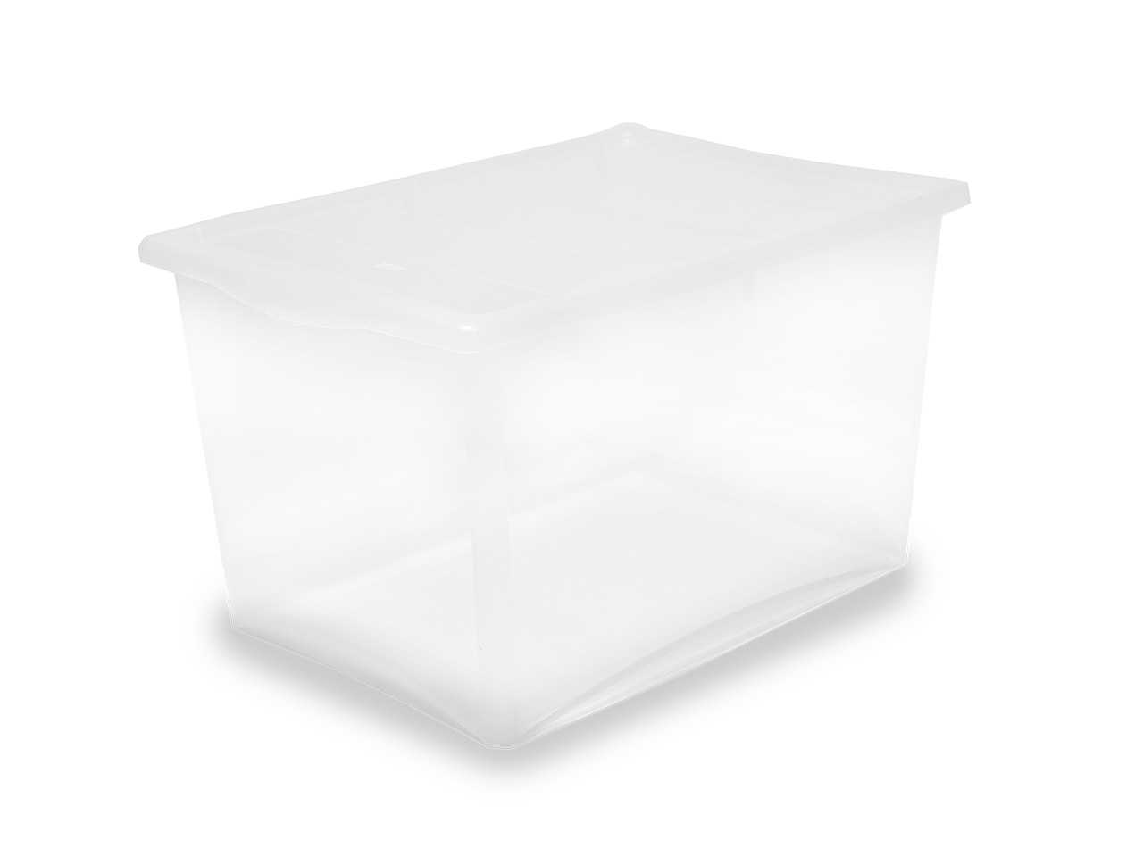 STORAGE BOX SPRING L Neutro Con Coperchio Contenitore In Plastica