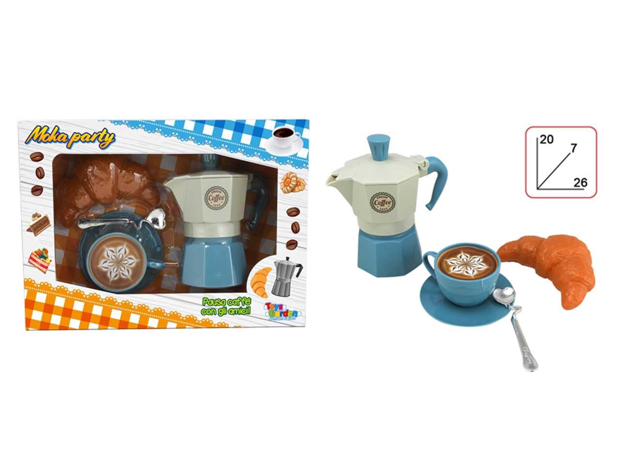 Set cucina didattica Ptitoo con macchina da caffè e cestino