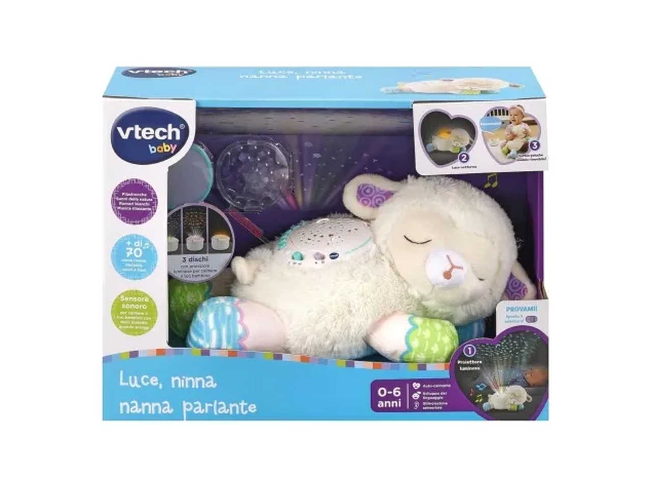 Vtech luce, ninna nanna parlante 3 in 1 con luce notturna per bambini